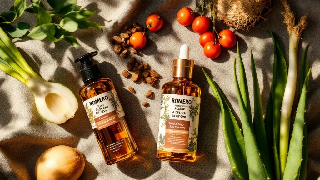 Beneficios naturales de Romero, Aceite de Ricino, Aloe Vera, Cebolla para la caída del cabello