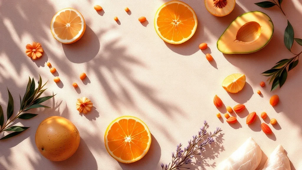 Beneficios naturales de Pescado salmón, Bayas de goji, Aguacate, Hojas de espinaca para colágeno para piel y cabello