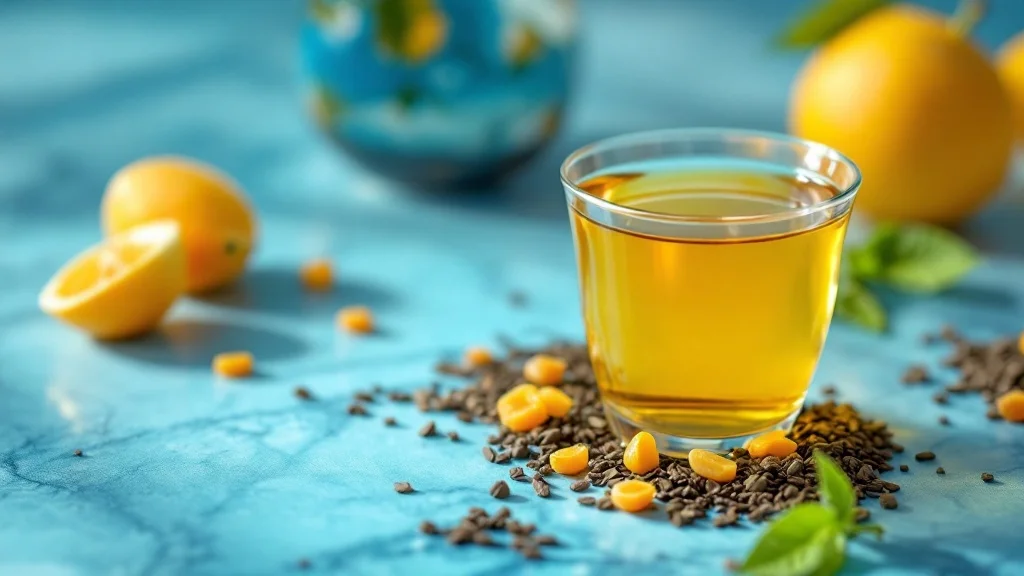 Té matcha, almendras, bayas de goji, plátano — ingredientes naturales para energía natural durante el día