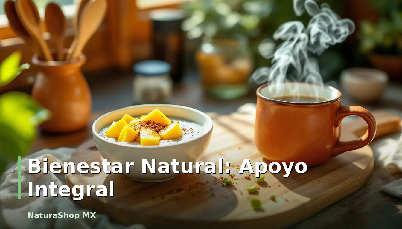 Comida saludable y bebida herbal para un estilo de vida natural en México, promoviendo cómo bajar de peso rápido de forma natural y efectivo en México