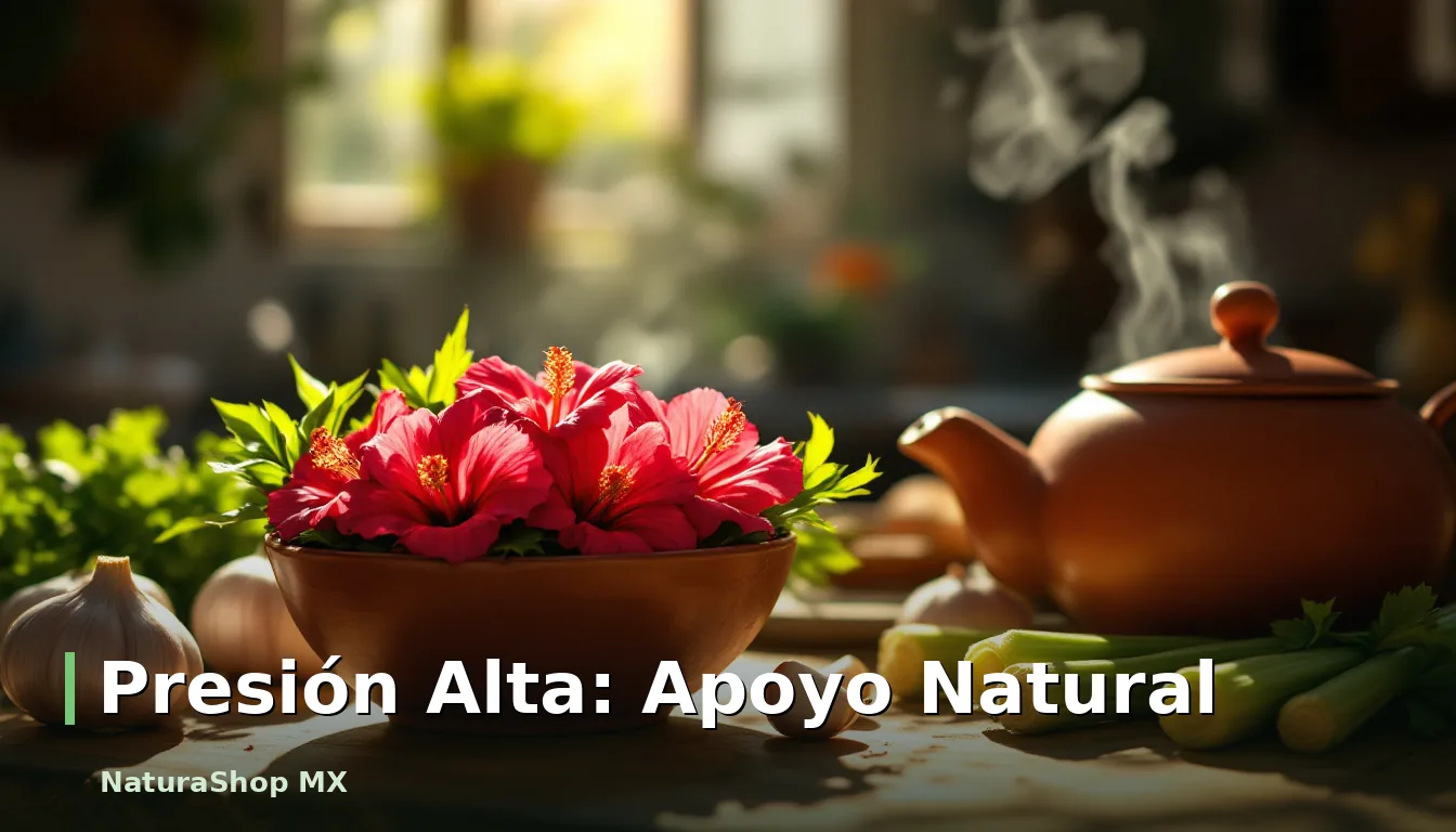 Composición de ingredientes naturales como flor de jamaica y ajo para el apoyo de la presión alta