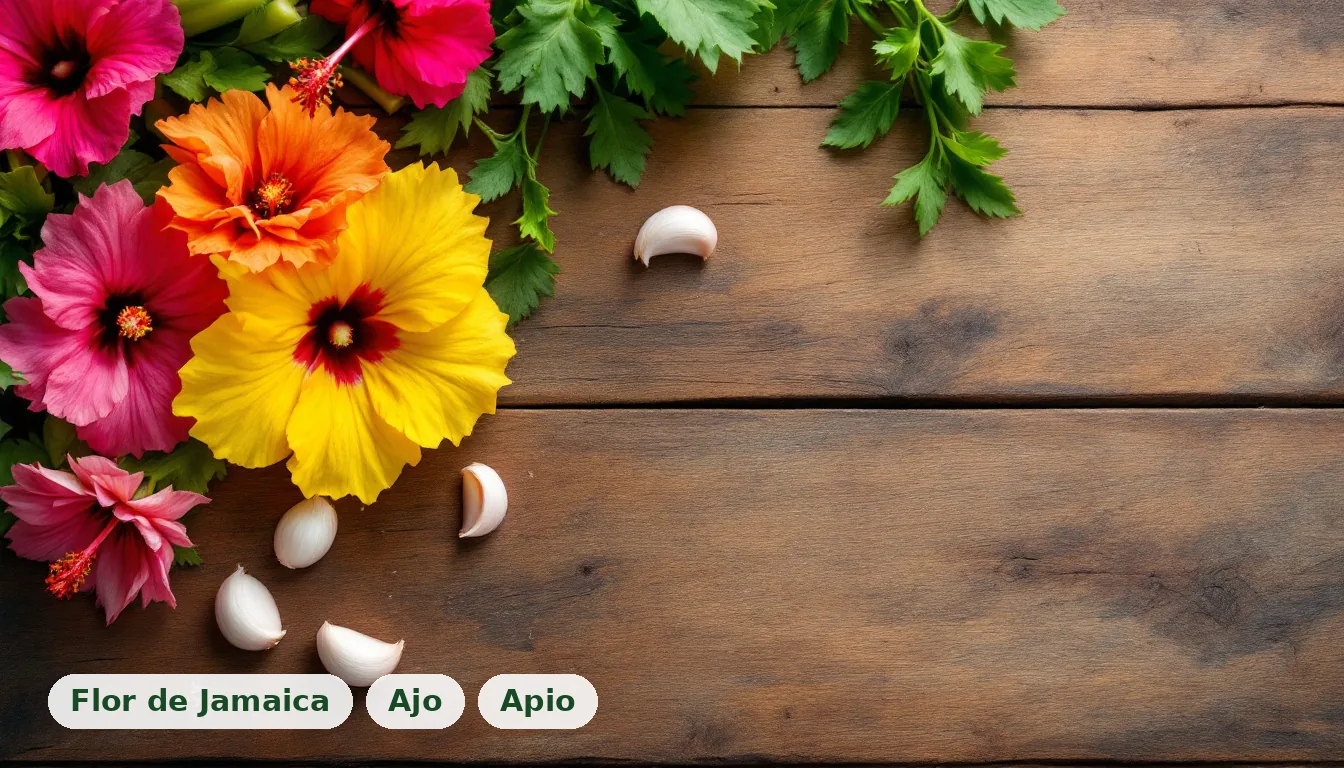 Flor de jamaica y ajo, ingredientes clave para el apoyo natural contra la presión alta